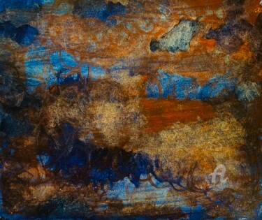 Картина под названием "Autumn ground" - Ingela Wallgren Lindgren, Подлинное произведение искусства, Темпера
