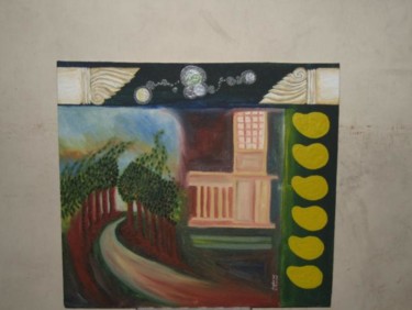Painting titled "hometown dreamscape" by Ingkosisican, Original Artwork