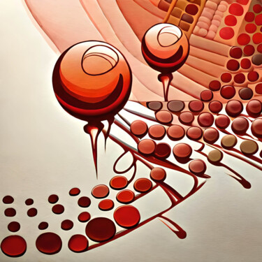 Digital Arts titled "Red Balloon" by Ingo Caun, Original Artwork, AI generated image