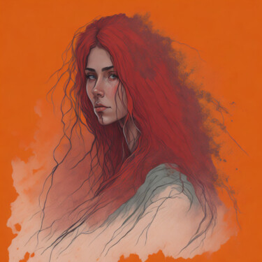 Digital Arts titled "Red Lion" by Ingo Caun, Original Artwork, Digital Painting
