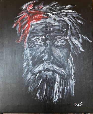 Painting titled "the Homeless" by Ingo Müller, Original Artwork, Acrylic Mounted on Wood Stretcher frame