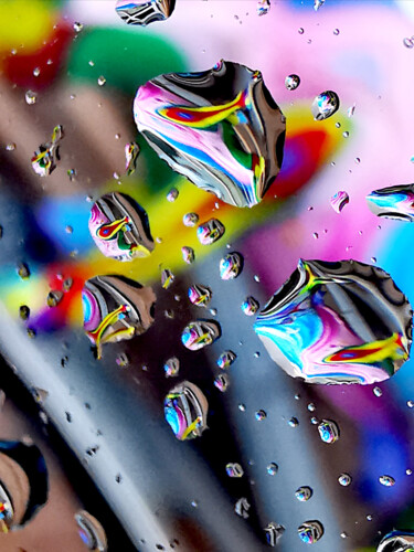 Fotografie mit dem Titel "Rainbowdrops" von Ingrid Blaurock, Original-Kunstwerk, Digitale Fotografie