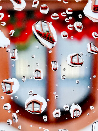 Фотография под названием "Geraniums Window" - Ingrid Blaurock, Подлинное произведение искусства, Цифровая фотография