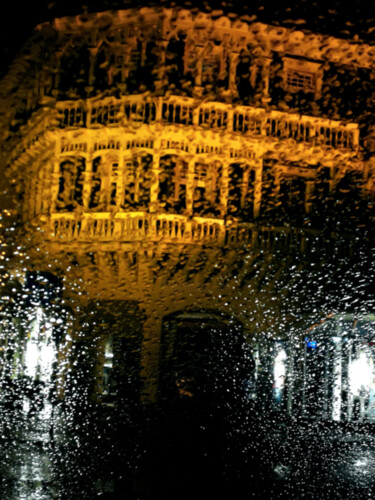 Fotografia intitolato "Stormy Night Raindr…" da Ingrid Blaurock, Opera d'arte originale, Stampa digitale