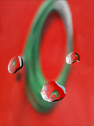 Photography titled "Raindrops ellipsis" by Ingrid Blaurock, Original Artwork, Digital Photography