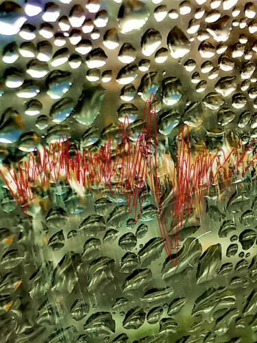 Fotografie mit dem Titel "Raindrops symphony…" von Ingrid Blaurock, Original-Kunstwerk, Digitale Fotografie