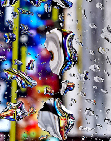 Photography titled "Party Time Raindrops" by Ingrid Blaurock, Original Artwork, Digital Photography