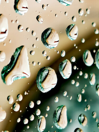 Photography titled "Arched Window Raind…" by Ingrid Blaurock, Original Artwork, Digital Photography