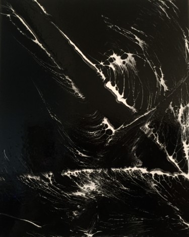 Painting titled "Black echo" by Ingrid Buschgens, Original Artwork, Acrylic