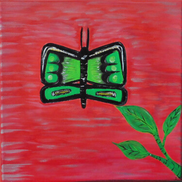 "Papillon n°2" başlıklı Tablo Ingrid Clergeaud tarafından, Orijinal sanat, Guaş boya