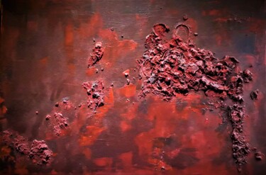 Peinture intitulée "Le Fil rouge" par Ingrid De Waal, Œuvre d'art originale, Acrylique