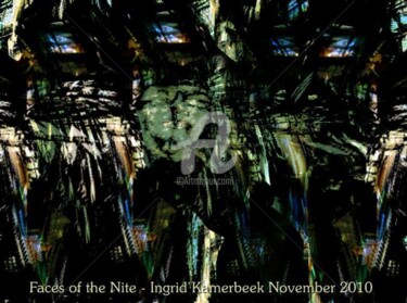 Digital Arts titled "Faces of the Nite" by Ingrid Dohle Kamerbeek, Original Artwork