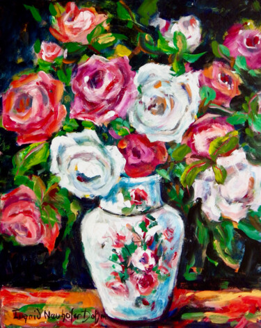 Painting titled "Roses No. 2" by Ingrid Dohm, Original Artwork, Acrylic