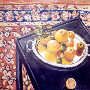 Painting titled "Black Table" by Ingrid Dohm, Original Artwork
