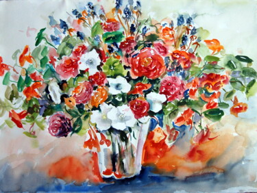Painting titled "Watercolor I" by Ingrid Dohm, Original Artwork, Oil