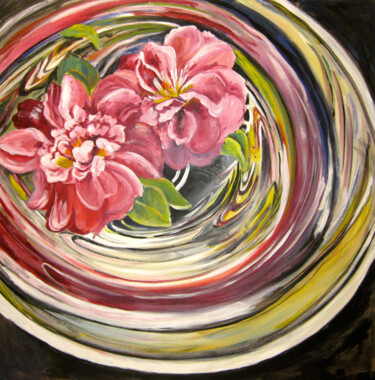 Painting titled "Silver Tray" by Ingrid Dohm, Original Artwork, Oil