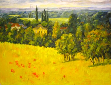 Pittura intitolato "A View Towards Vien…" da Ingrid Dohm, Opera d'arte originale, Acrilico