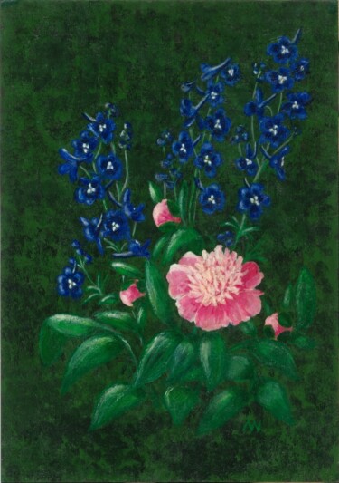 Malerei mit dem Titel "Geburtstagsblüten" von Ingrid Edith Wekel, Original-Kunstwerk, Acryl