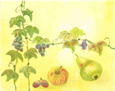 Malerei mit dem Titel "Heller Herbst-ist n…" von Ingrid Edith Wekel, Original-Kunstwerk, Öl