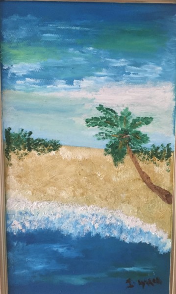 Pintura intitulada "Praia" por Ingrid Schonhardt Ayoroa, Obras de arte originais