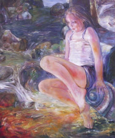 Pintura intitulada "Innocence" por Ingrid Johann, Obras de arte originais, Óleo