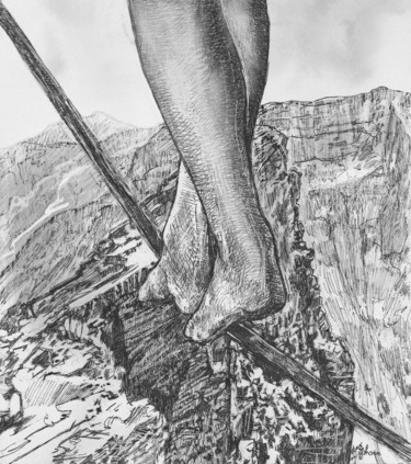 Pintura titulada "Garder la mesure" por Ingrid Johann, Obra de arte original, Tinta