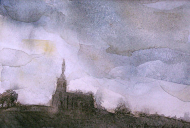 Peinture intitulée "Notre Dame du haut" par Ingrid Johann, Œuvre d'art originale, Aquarelle