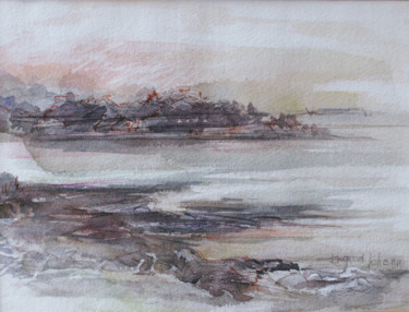 Pintura intitulada "Sur le Finistère" por Ingrid Johann, Obras de arte originais