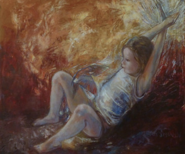 Painting titled "Inspiration" by Ingrid Johann, Original Artwork, Oil