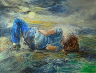 Peinture intitulée "Solitude" par Ingrid Johann, Œuvre d'art originale, Huile