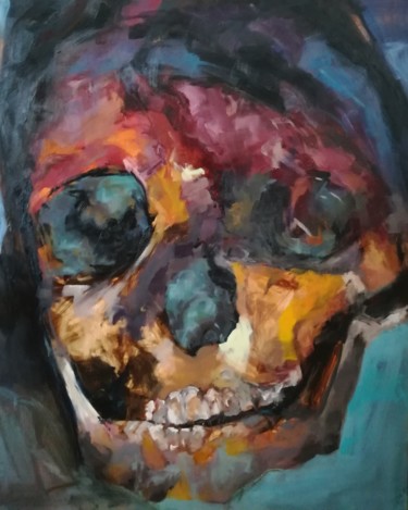 Pintura titulada "mummie de los condo…" por Ingrid Joris, Obra de arte original, Oleo