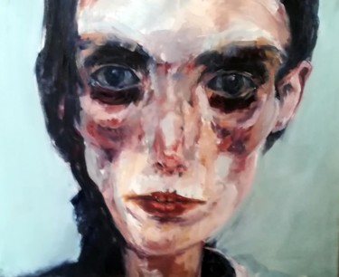 Malerei mit dem Titel "anorexia" von Ingrid Joris, Original-Kunstwerk, Öl