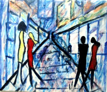 Peinture intitulée "Danzs un passage co…" par Ingrid Ohayon, Œuvre d'art originale