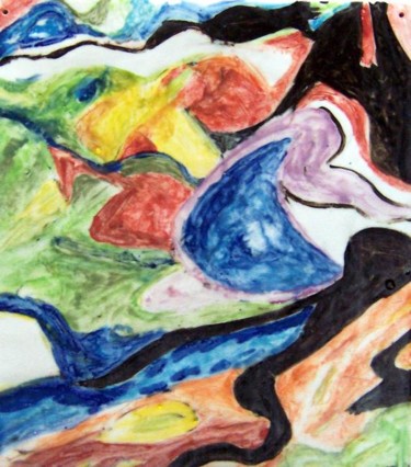 Peinture intitulée "Fluidités" par Ingrid Ohayon, Œuvre d'art originale, Huile