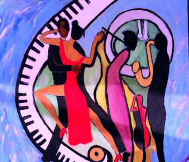 Peinture intitulée "Tango 1" par Ingrid Ohayon, Œuvre d'art originale