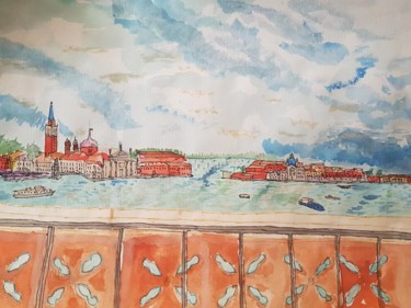 Dessin intitulée "Венеция )" par Sebini, Œuvre d'art originale, Aquarelle
