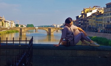 Фотография под названием "Флоренция на рассве…" - Себини, Подлинное произведение искусства, Цифровая фотография
