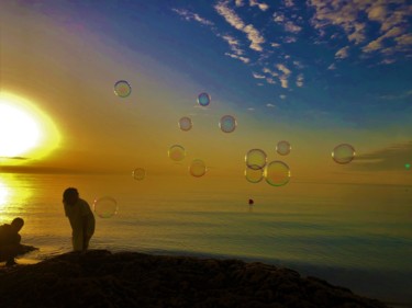 Фотография под названием "Летящие пузыри" - Себини, Подлинное произведение искусства, Цифровая фотография