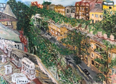 Pintura titulada "Одесса 2007 . Вид с…" por Sebini, Obra de arte original, Oleo