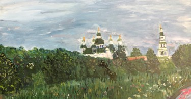 Painting titled "Дорога на Мгарский…" by Sebini, Original Artwork, Oil