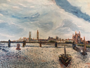 Painting titled "Лондон . Вариация н…" by Sebini, Original Artwork, Oil
