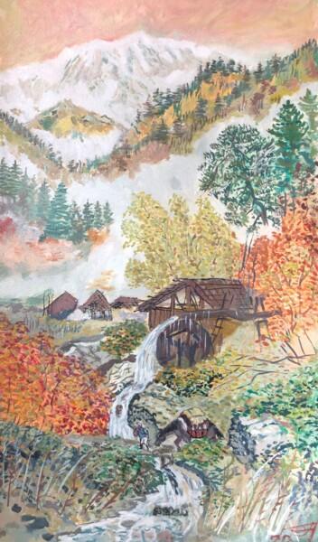 Ζωγραφική με τίτλο "Японская осень" από Себини, Αυθεντικά έργα τέχνης, Λάδι