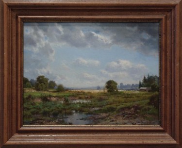 Painting titled "field" by Igor Konstantinov (I.GORE), Original Artwork, Oil