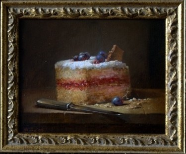 Картина под названием "cake & grapes" - Igor Konstantinov (I.GORE), Подлинное произведение искусства, Масло