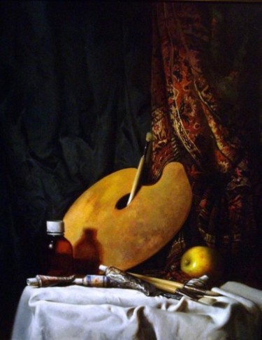 Картина под названием "still life with art…" - Igor Konstantinov (I.GORE), Подлинное произведение искусства, Масло