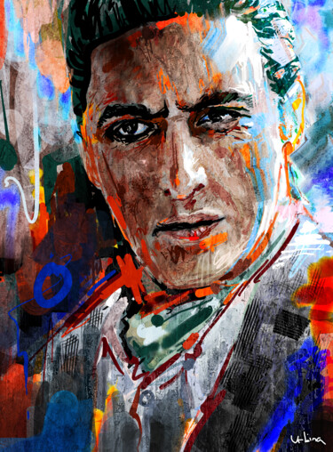 Digital Arts με τίτλο "Al Pacino "the youn…" από Iñigo Urbina, Αυθεντικά έργα τέχνης, Ψηφιακή ζωγραφική
