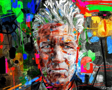 Digital Arts με τίτλο "David Lynch" από Iñigo Urbina, Αυθεντικά έργα τέχνης, Ψηφιακή ζωγραφική