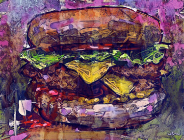 Digital Arts titled "Burger Generation" by Iñigo Urbina, Original Artwork, Digital Painting