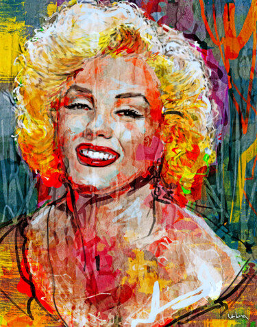 Digitale Kunst mit dem Titel "Marilyn" von Iñigo Urbina, Original-Kunstwerk, Digitale Malerei