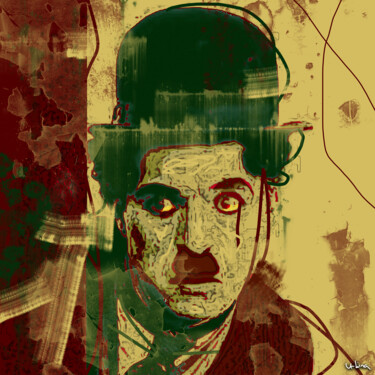 Digital Arts titled "Chaplin" by Iñigo Urbina, Original Artwork, Digital Painting